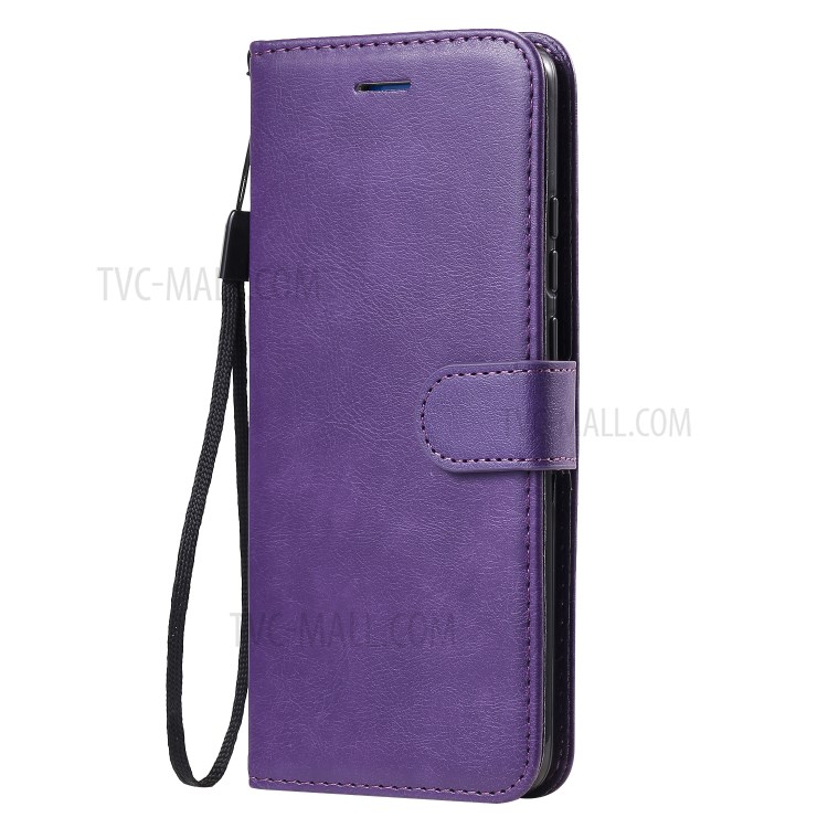 PU Leather Wallet Stand Case for Huawei P40 Pro - Purple-2