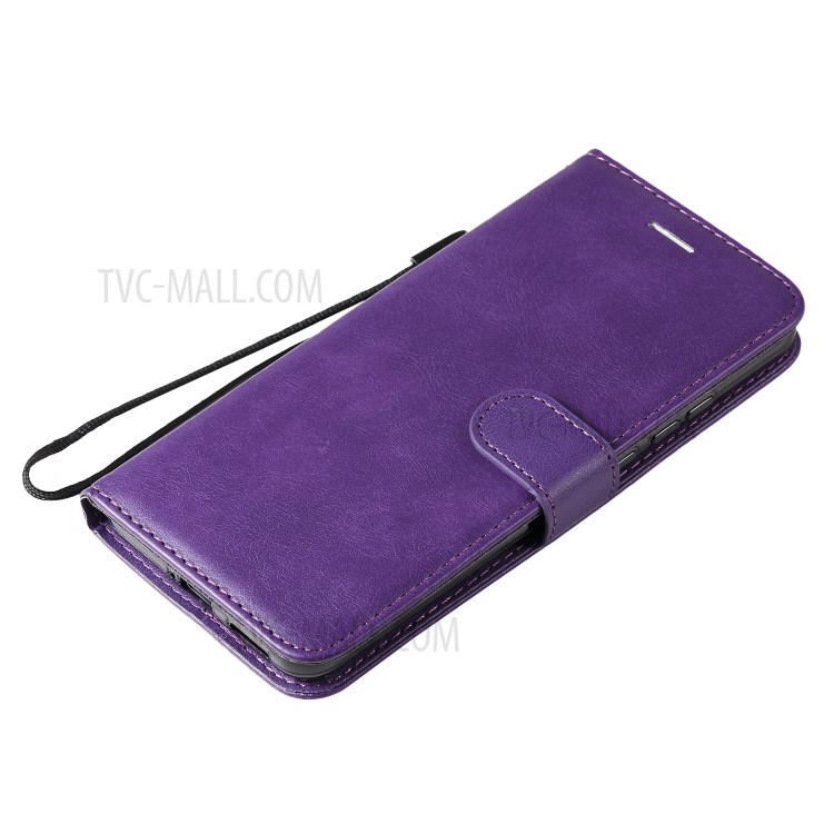 PU Leather Wallet Stand Case for Huawei P40 Pro - Purple-5