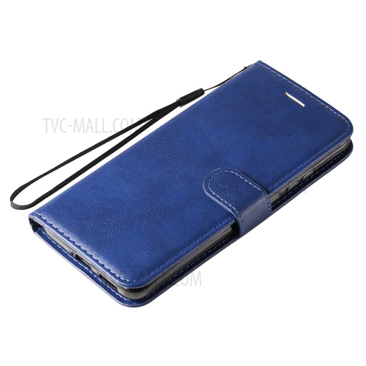 PU Leather Wallet Stand Case for Huawei P40 Pro - Blue-5