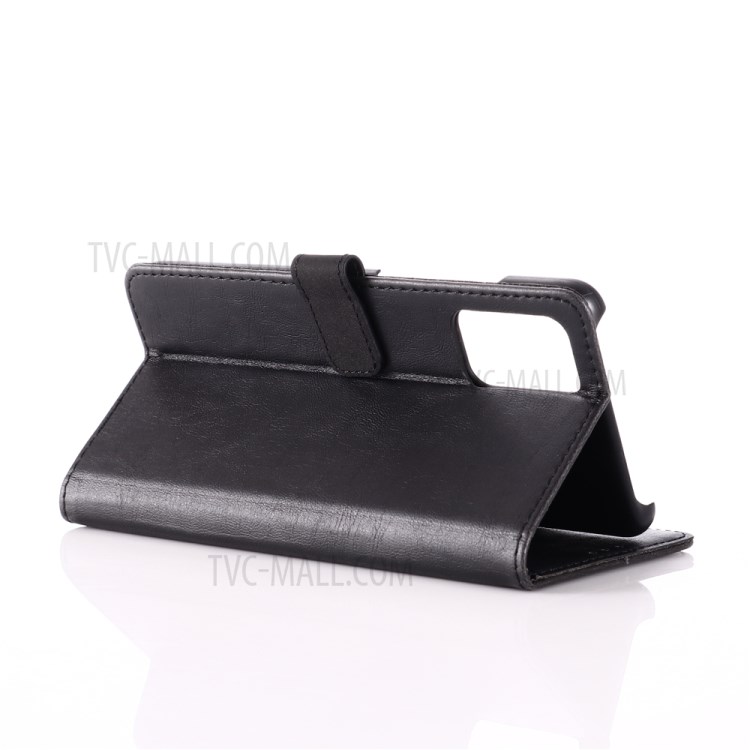 Crazy Horse Skin Retro Leather Shell for Huawei P40 - Black-4