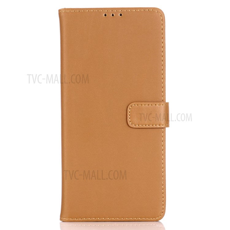 Crazy Horse Skin Retro Leather Shell for Huawei P40 - Light Brown-1