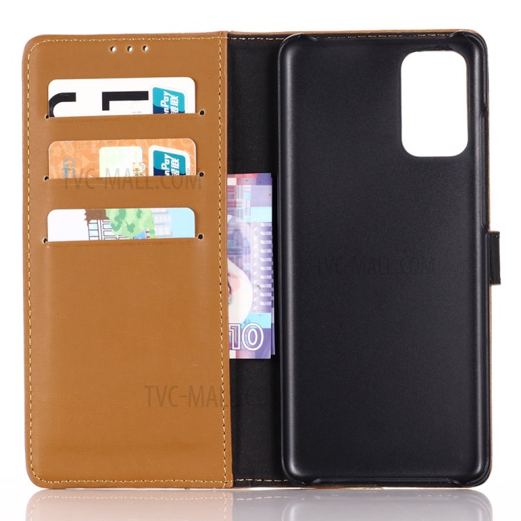 Crazy Horse Skin Retro Leather Shell for Huawei P40 - Light Brown-3