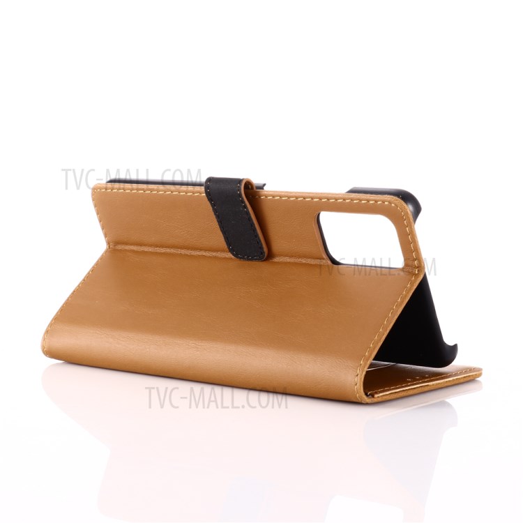 Crazy Horse Skin Retro Leather Shell for Huawei P40 - Light Brown-4