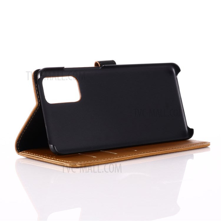 Crazy Horse Skin Retro Leather Shell for Huawei P40 - Light Brown-5