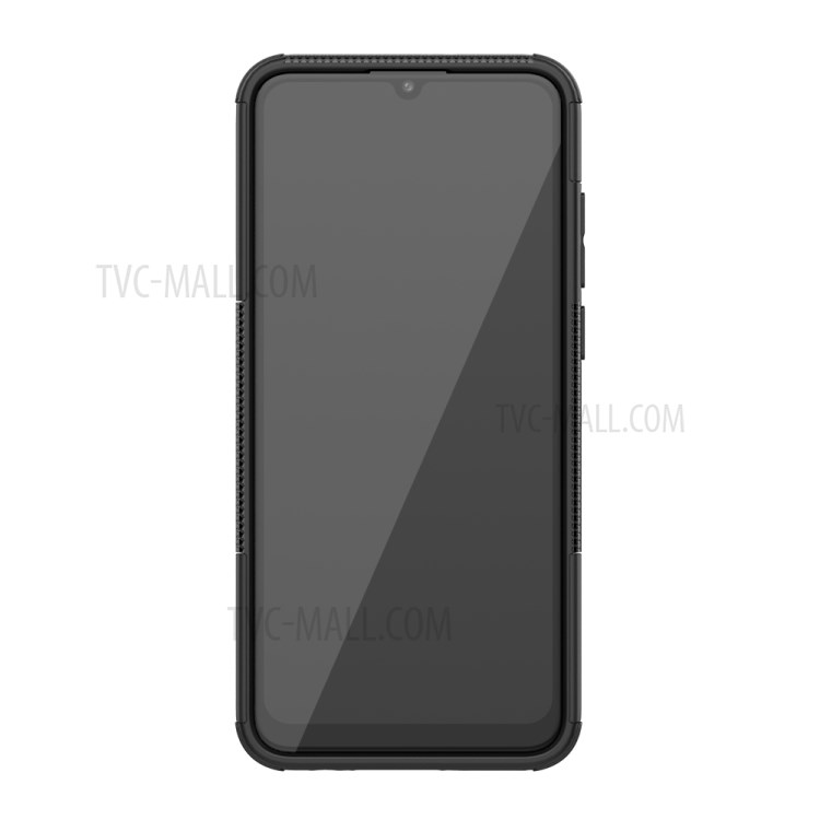 Anti-slip PC + TPU Combo Case with Kickstand for Honor Play 9A - Black-4