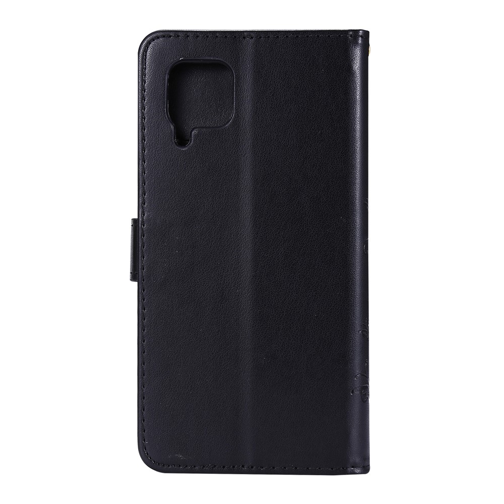 Impronta Portafoglio in Pelle Fiore a Farfalla Copertina Mobile Per Huawei P40 Lite/nova 6 Se/nova 7i - Nero