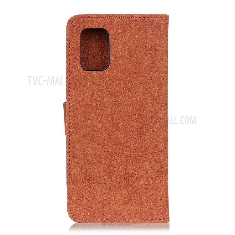 KHAZNEH Vintage Split Leather Protector Cover with Wallet Stand for Honor 30 - Orange-2