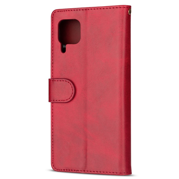 Zipper Pocket Wallet Stand Flip Leather Phone Case with Strap for Huawei P40 LITE/Nova 6 SE/Nova 7i - Red-3