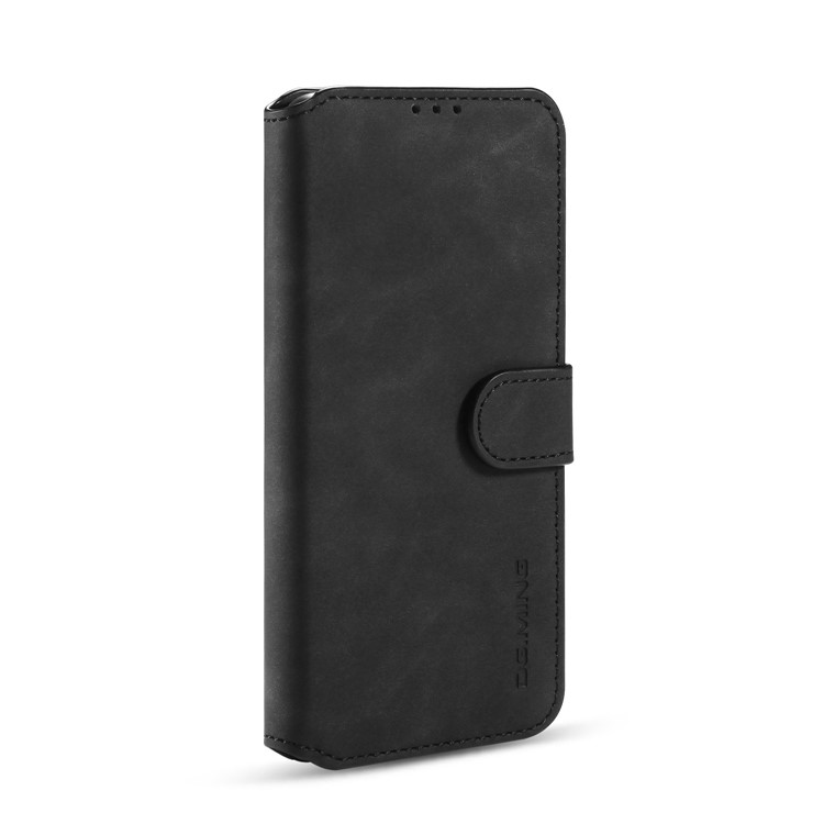 DG.MING Retro Style Wallet Leather Stand Case for Huawei P40 - Black-2