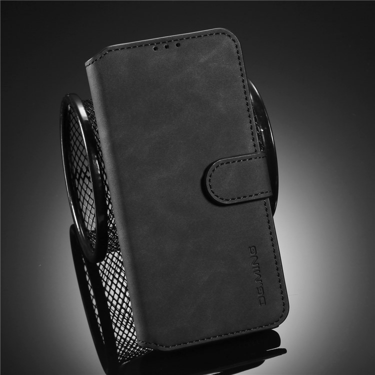 DG.MING Retro Style Wallet Leather Stand Case for Huawei P40 - Black-8
