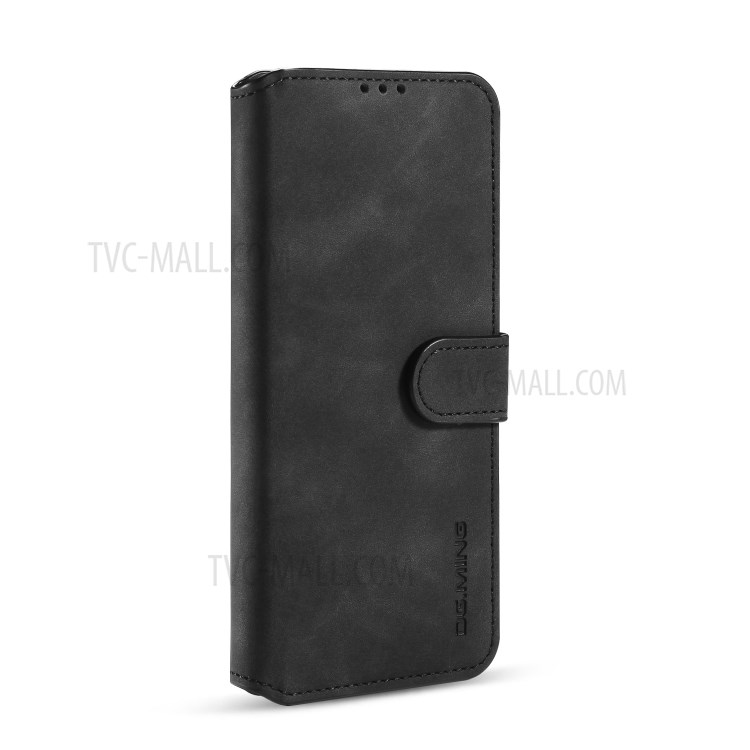 DG.MING Retro Style Leather Wallet Stand Phone Shell for Huawei P40 Pro - Black-2