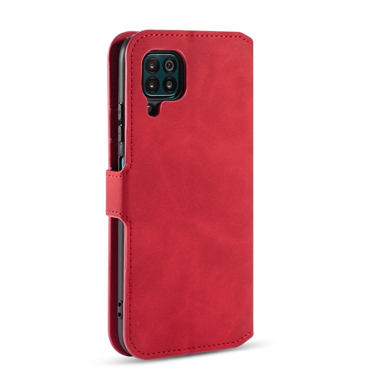 DG.MING Retro Style Wallet Leather Stand Case for Huawei P40 Lite/Nova 7i/Nova 6 SE - Red-3