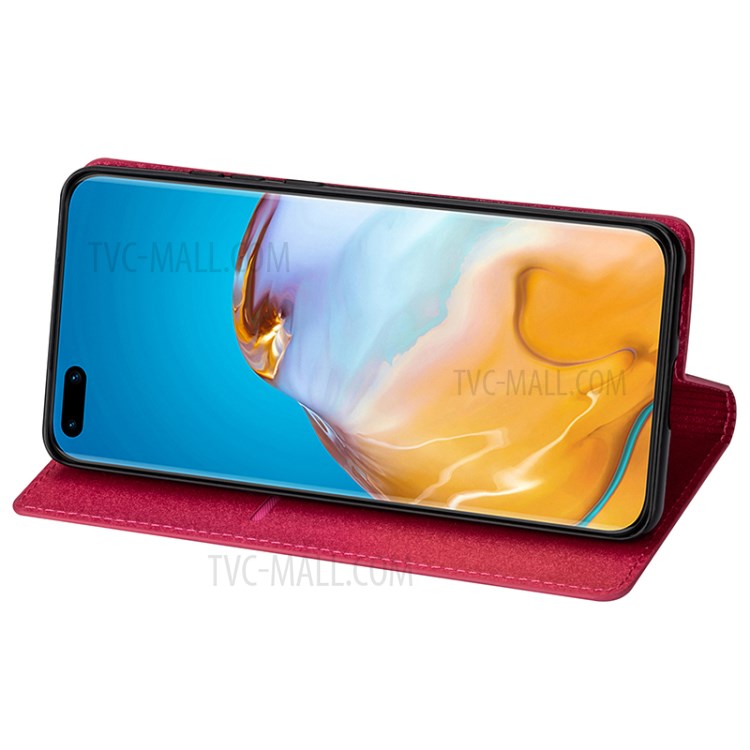 Flash-Pulver Absorbiert Auto-Leder Gehäuse Standschale Für Huawei P40 - Rose-3