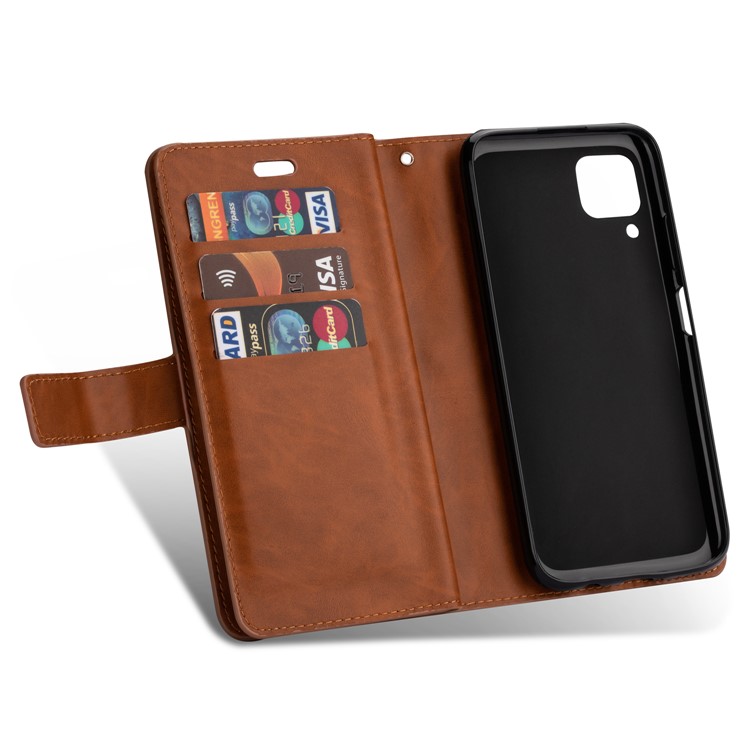 Multi-slot Wallet Zippered Leather Stand Case for Huawei P40 Lite/Nova 7i/Nova 6 SE - Brown-8