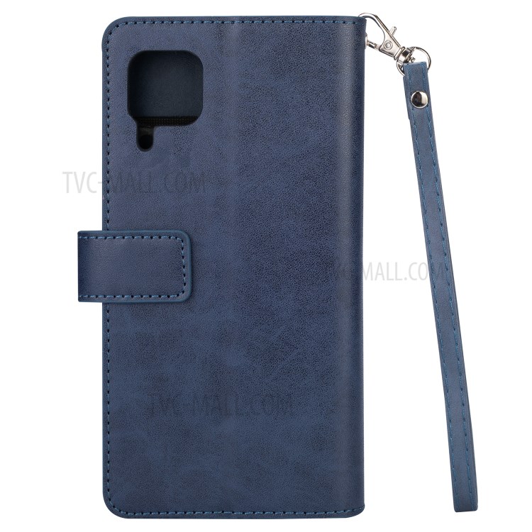 Multi-slot Wallet Zippered Leather Stand Case for Huawei P40 Lite/Nova 7i/Nova 6 SE - Blue-5