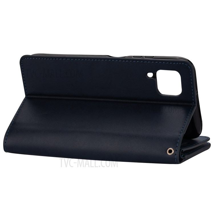 Multi-slot Wallet Zippered Leather Stand Case for Huawei P40 Lite/Nova 7i/Nova 6 SE - Blue-7