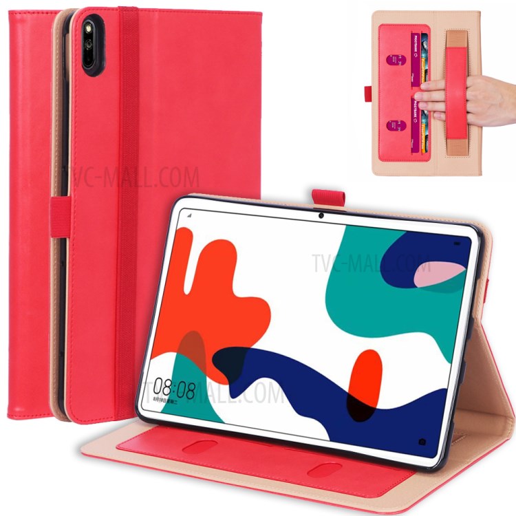 WY-2099 Business Style Flip Leather Stand Tablet Shell with Card Slots for Huawei Matepad - Red-1