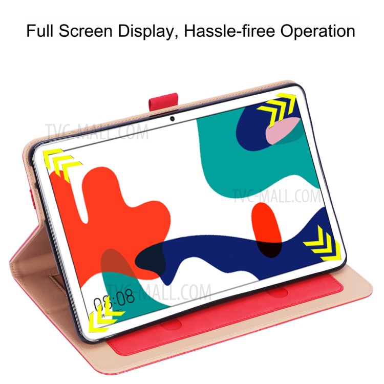 WY-2099 Business Style Flip Leather Stand Tablet Shell with Card Slots for Huawei Matepad - Red-10
