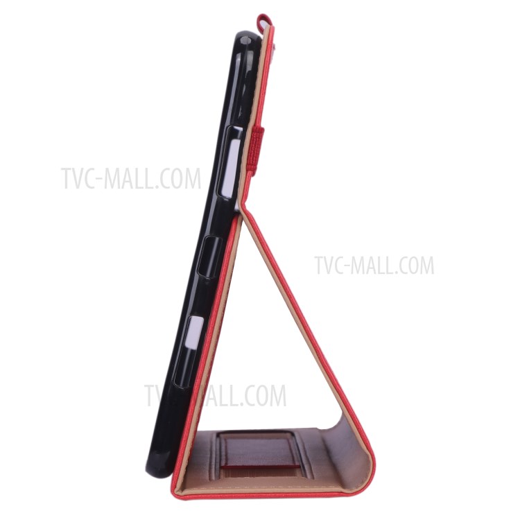 WY-2099 Business Style Flip Leather Stand Tablet Shell with Card Slots for Huawei Matepad - Red-14