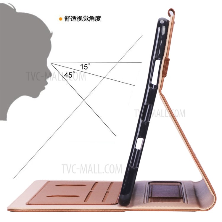 WY-2099 Business Style Flip Leather Stand Tablet Shell with Card Slots for Huawei Matepad - Brown-10