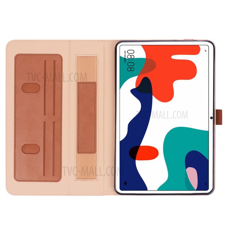 WY-2099 Business Style Flip Leather Stand Tablet Shell with Card Slots for Huawei Matepad - Brown-7
