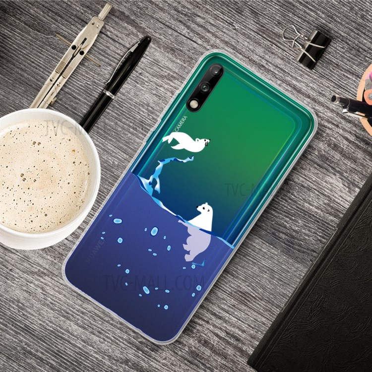 Pattern Printing TPU Soft Phone Cover for Huawei P40 Lite E/Y7p - Polar Bear-2