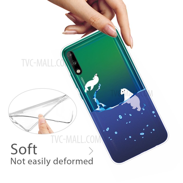 Pattern Printing TPU Soft Phone Cover for Huawei P40 Lite E/Y7p - Polar Bear-4