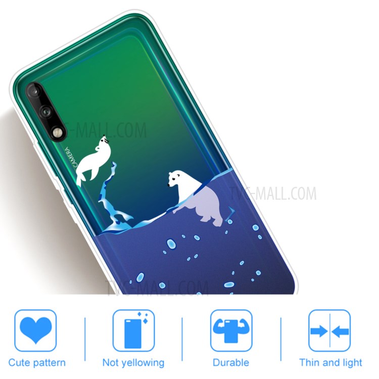 Pattern Printing TPU Soft Phone Cover for Huawei P40 Lite E/Y7p - Polar Bear-5