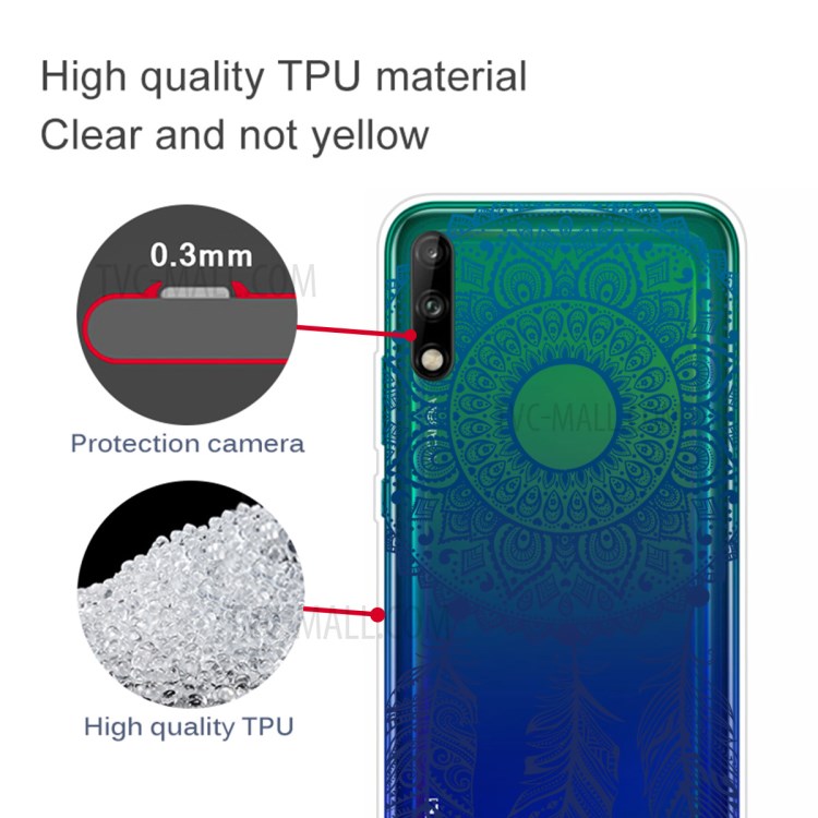 Pattern Printing TPU Soft Phone Cover for Huawei P40 Lite E/Y7p - Malanda Flower-3