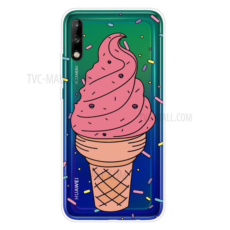 Pattern Printing TPU Soft Phone Cover for Huawei P40 Lite E/Y7p - Ice Cream-1