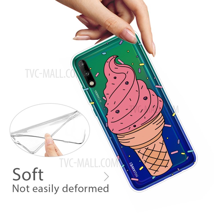 Pattern Printing TPU Soft Phone Cover for Huawei P40 Lite E/Y7p - Ice Cream-4
