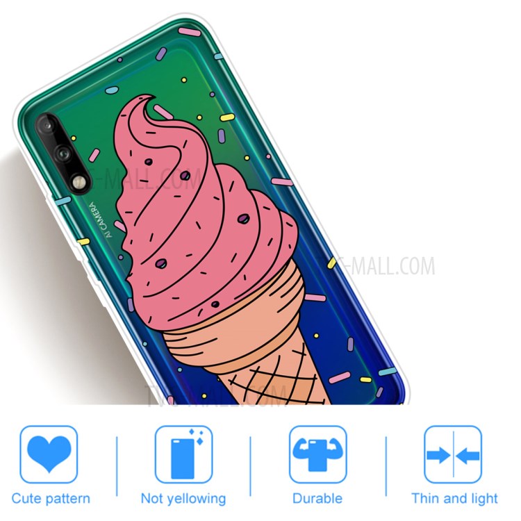 Pattern Printing TPU Soft Phone Cover for Huawei P40 Lite E/Y7p - Ice Cream-5
