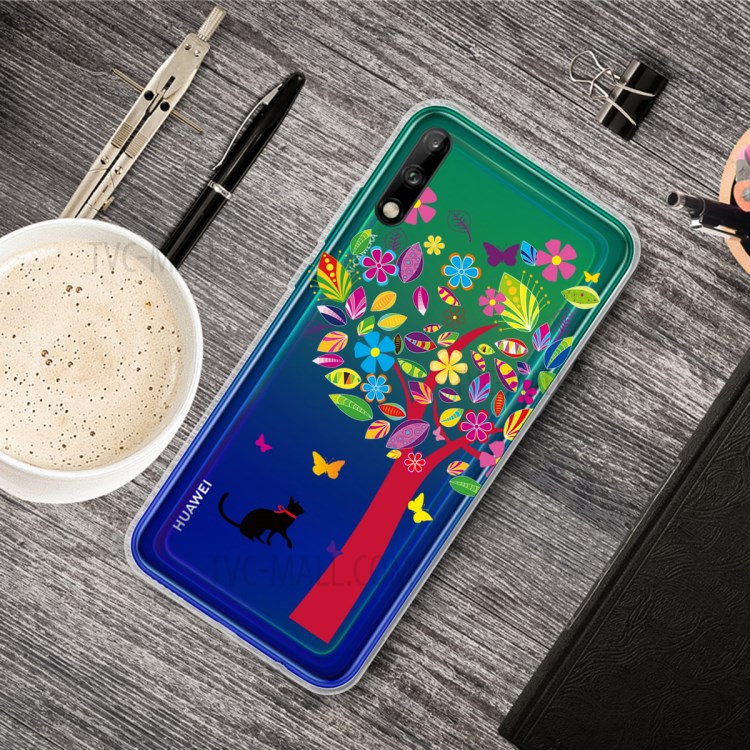 Pattern Printing TPU Soft Phone Cover for Huawei P40 Lite E/Y7p - Colorful Tree-2