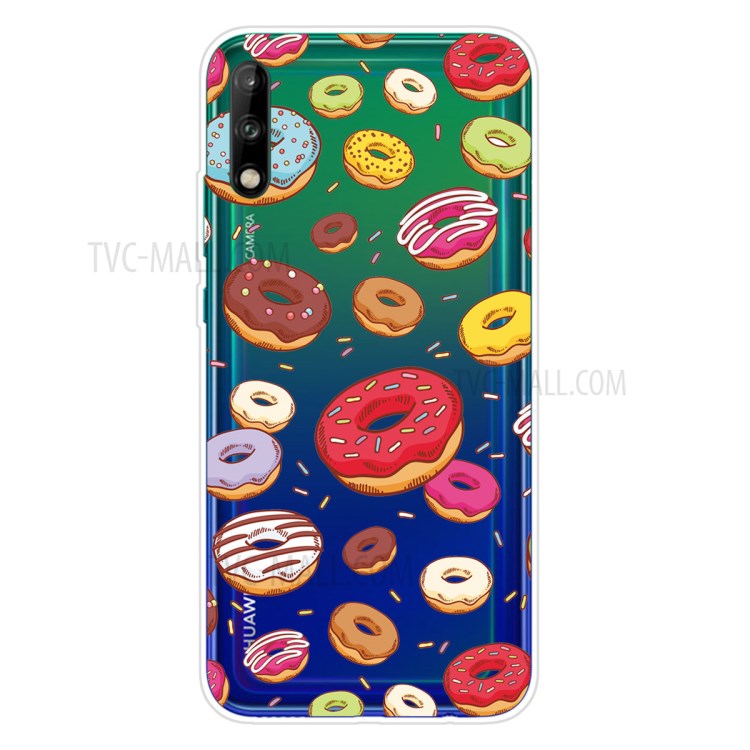 Pattern Printing TPU Soft Phone Cover for Huawei P40 Lite E/Y7p - Donuts-1