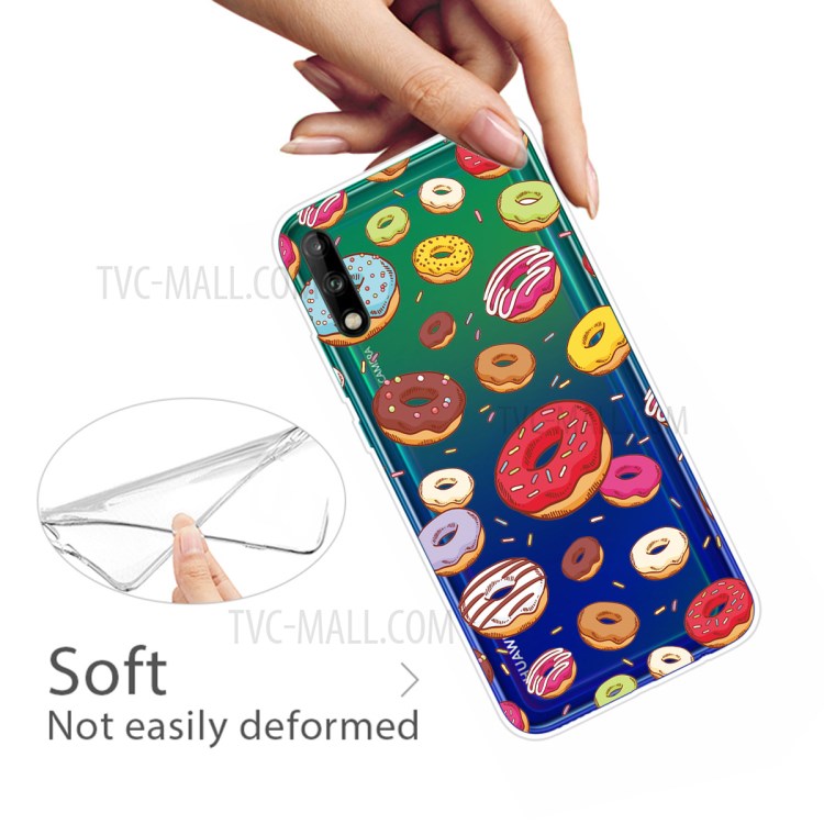 Pattern Printing TPU Soft Phone Cover for Huawei P40 Lite E/Y7p - Donuts-4