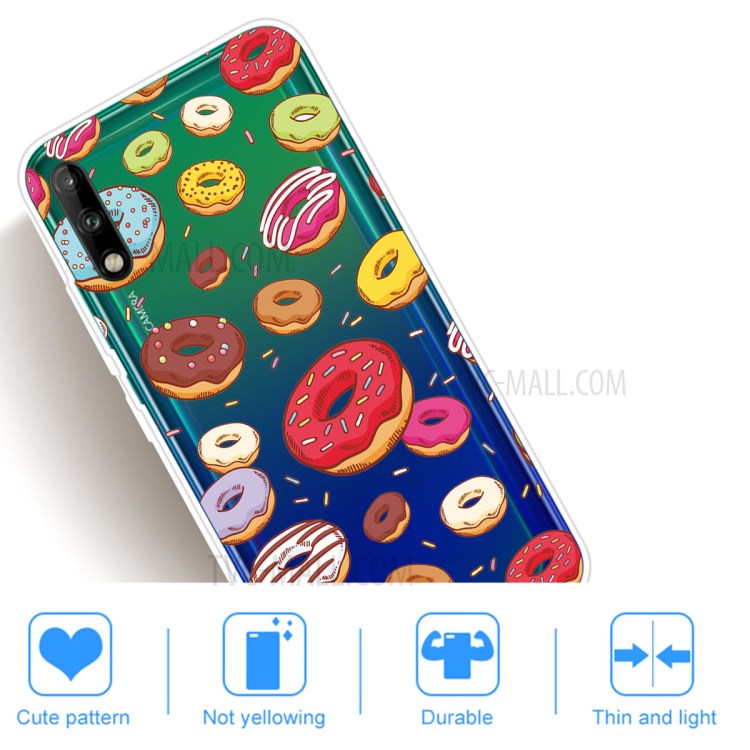 Pattern Printing TPU Soft Phone Cover for Huawei P40 Lite E/Y7p - Donuts-5