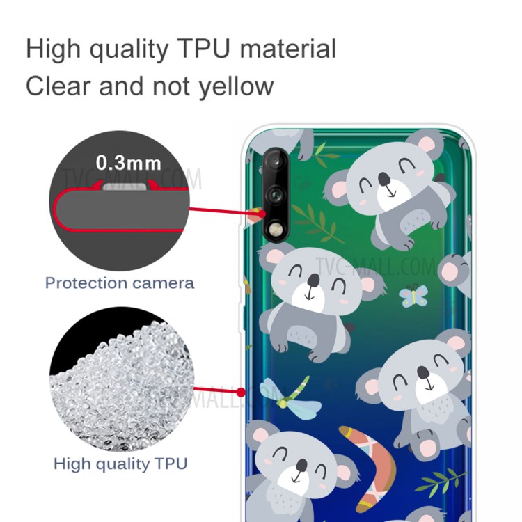 Pattern Printing TPU Soft Phone Cover for Huawei P40 Lite E/Y7p - Koala-3