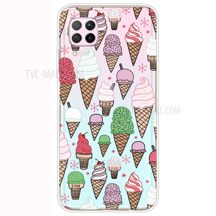 Impresión Del Patrón TPU Carcasa Del Respaldo Teléfono Suave Para Lite P40 Huawei / Nova 6 Se / 7i Nova - Colorido Helado-1