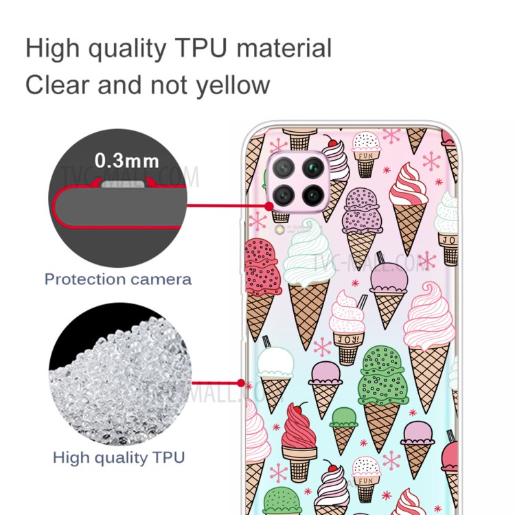 Impresión Del Patrón TPU Carcasa Del Respaldo Teléfono Suave Para Lite P40 Huawei / Nova 6 Se / 7i Nova - Colorido Helado-2