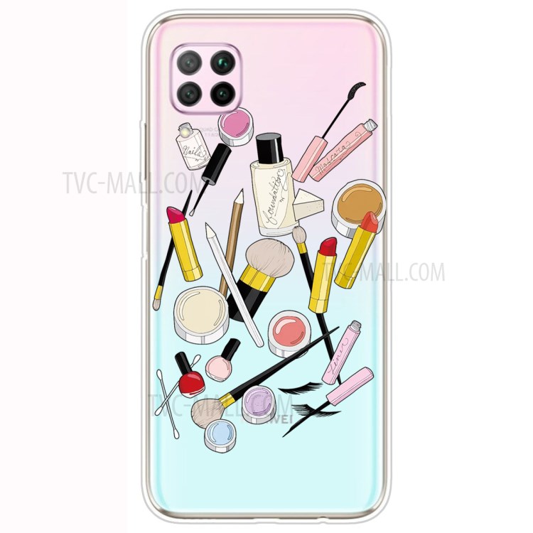Pattern Printing TPU Soft Phone Back Shell for Huawei P40 Lite/Nova 6 SE/Nova 7i - Cosmetic-1