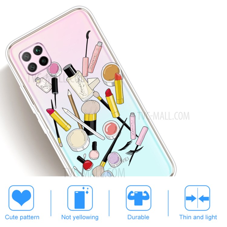 Pattern Printing TPU Soft Phone Back Shell for Huawei P40 Lite/Nova 6 SE/Nova 7i - Cosmetic-4