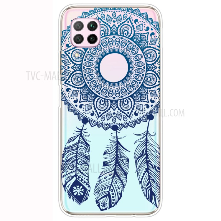 Pattern Printing TPU Soft Phone Back Shell for Huawei P40 Lite/Nova 6 SE/Nova 7i - Malanda Flower-1