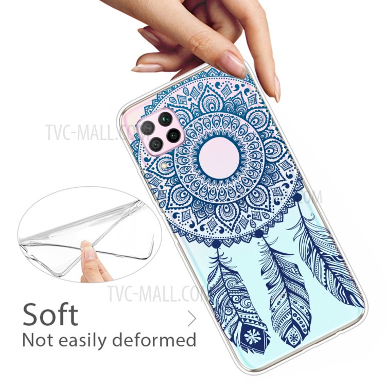 Pattern Printing TPU Soft Phone Back Shell for Huawei P40 Lite/Nova 6 SE/Nova 7i - Malanda Flower-3