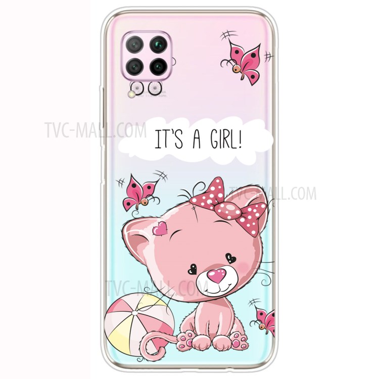 Pattern Printing TPU Soft Phone Back Shell for Huawei P40 Lite/Nova 6 SE/Nova 7i - IT'S A Girl-1