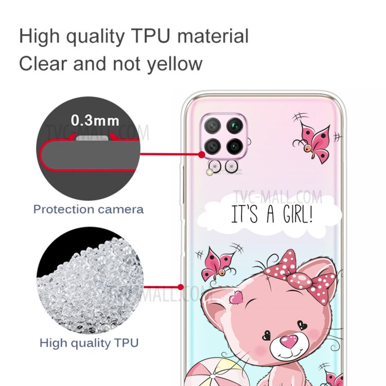 Pattern Printing TPU Soft Phone Back Shell for Huawei P40 Lite/Nova 6 SE/Nova 7i - IT'S A Girl-2