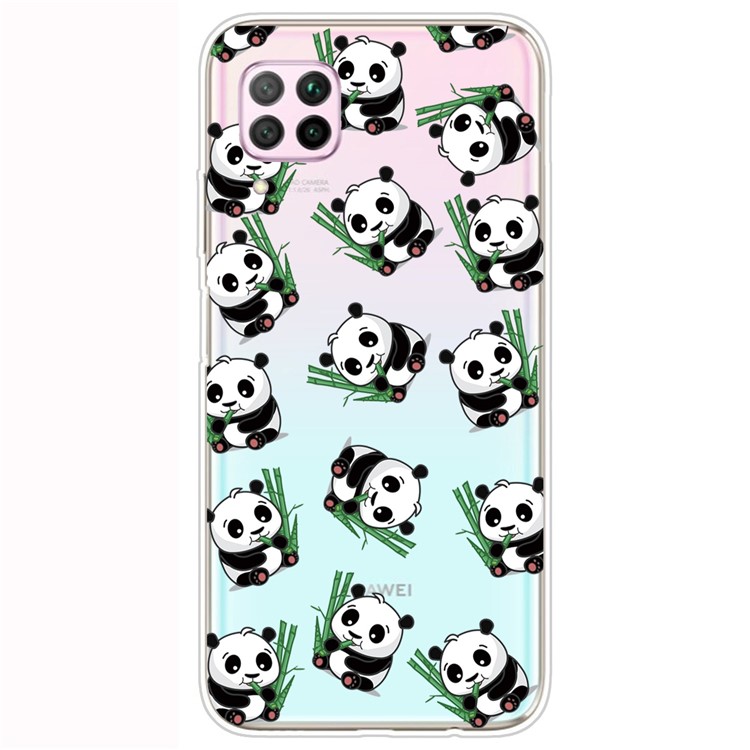 Impresión Del Patrón TPU Carcasa Del Respaldo Teléfono Suave Para Lite P40 Huawei / Nova 6 Se / 7i Nova - Pandas Lindo-1