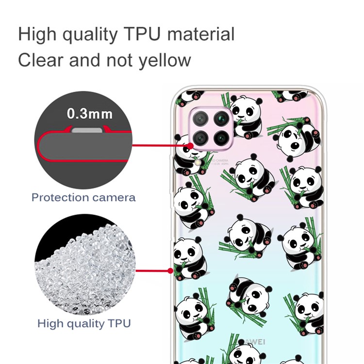 Impresión Del Patrón TPU Carcasa Del Respaldo Teléfono Suave Para Lite P40 Huawei / Nova 6 Se / 7i Nova - Pandas Lindo-2
