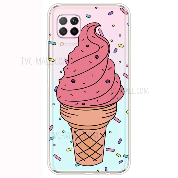 Pattern Printing TPU Soft Phone Back Shell for Huawei P40 Lite/Nova 6 SE/Nova 7i - Ice Cream-1