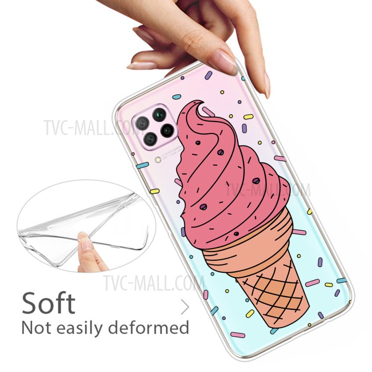 Pattern Printing TPU Soft Phone Back Shell for Huawei P40 Lite/Nova 6 SE/Nova 7i - Ice Cream-3
