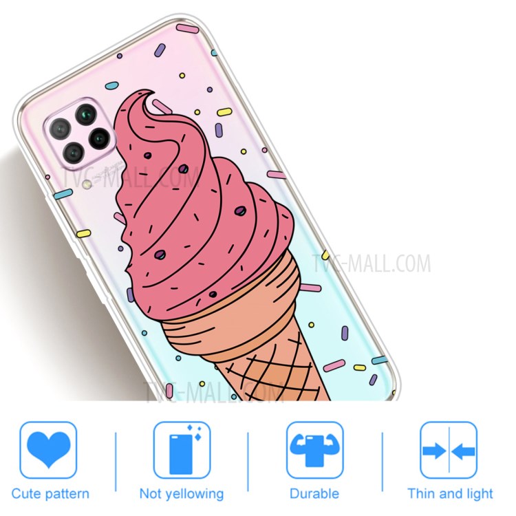 Pattern Printing TPU Soft Phone Back Shell for Huawei P40 Lite/Nova 6 SE/Nova 7i - Ice Cream-4